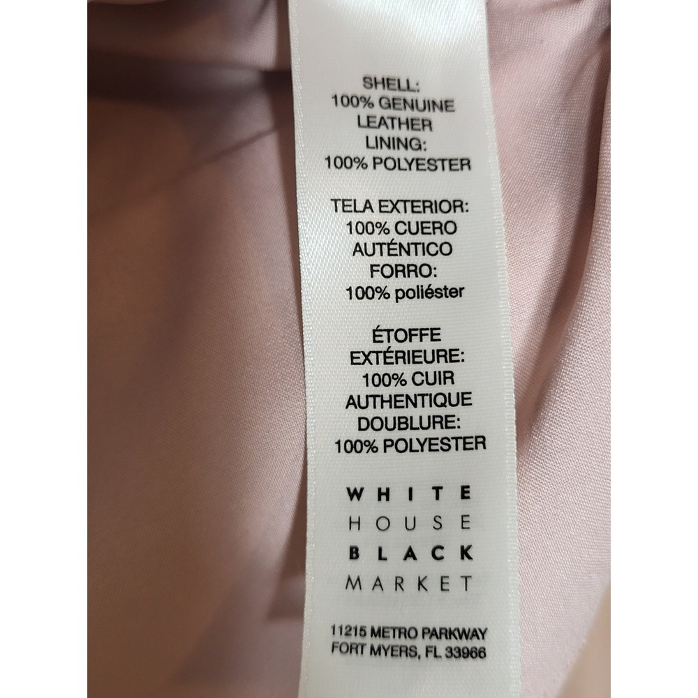 White House Black Market Suede Fringe Jacket Tan Boho Whipstitch Leather Small - Picture 4 of 8